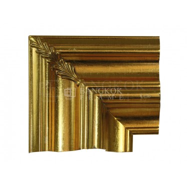 กรอบหลุยส์ไม้จริง สีทองลงน้ำมัน ขนาด 7 นิ้ว